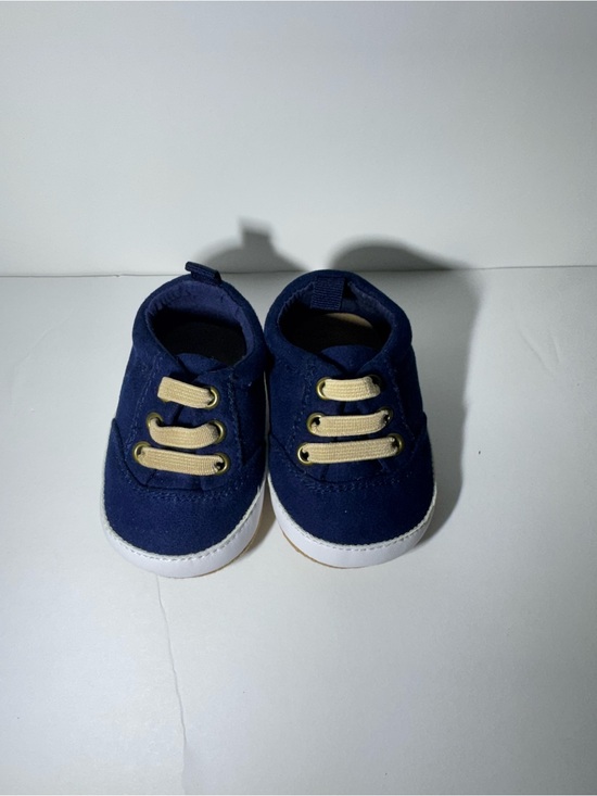 Old Navy Other - Old Navy Navy Canvas Baby Sneakers with Cream Laces